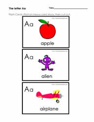 The Letter A Flashcards